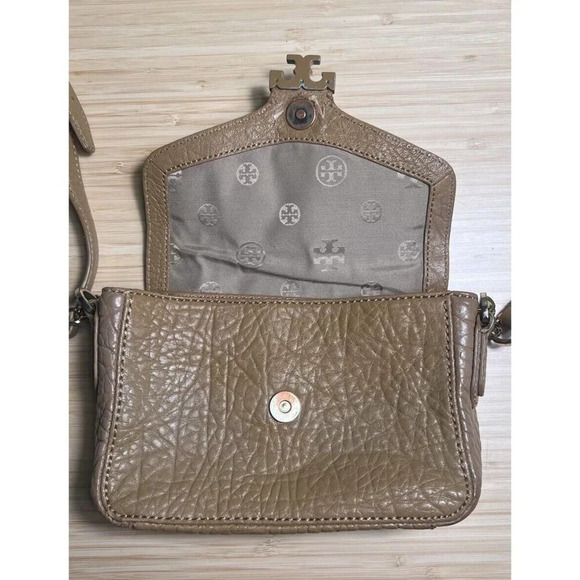 B12 Tory Burch Fleming Tan Leather Convertible Shoulder Bag - Picture 6 of 13